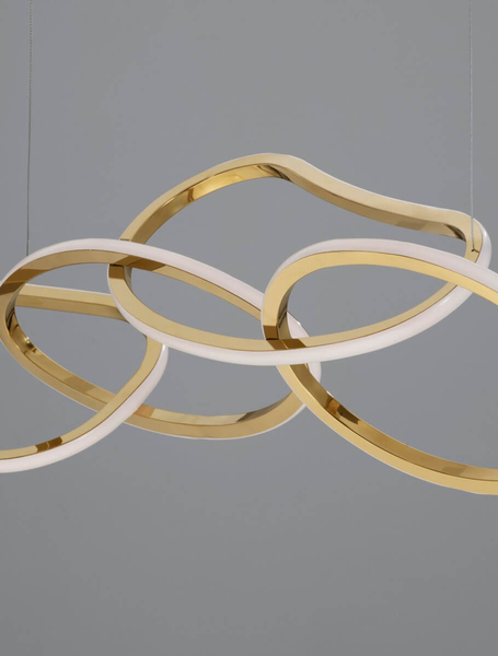 Designerska lampa wisząca CELAYA LE42760 rings LED 50W 3000K złota