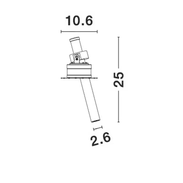 Podtynkowa lampa sufitowa PELIQUE LE65135 LED 9W 3000K tuba czarna