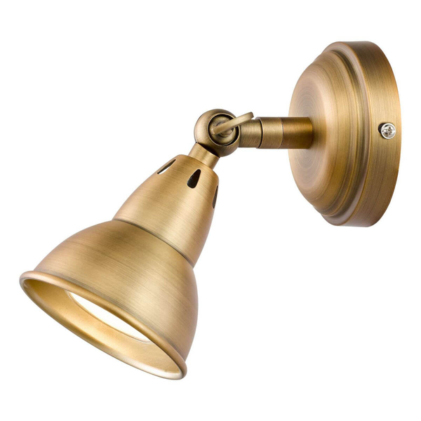 Regulowana lampa ścienna Nathaniel NAT0742 metalowa mosiądz