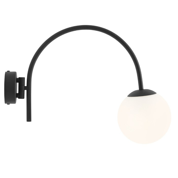 Ścienna lampa loft NAVE 1088C1 Aldex szklana kula kinkiet sypialni biały