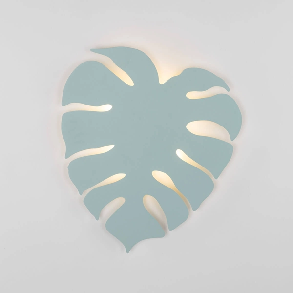 Kinkiet ścienny liść Monstera 5913 TK Lighting do salonu miętowy
