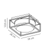 Lampa sufitowa zewnętrzna GRIFFIN 2218126047 IP44 przydymiony