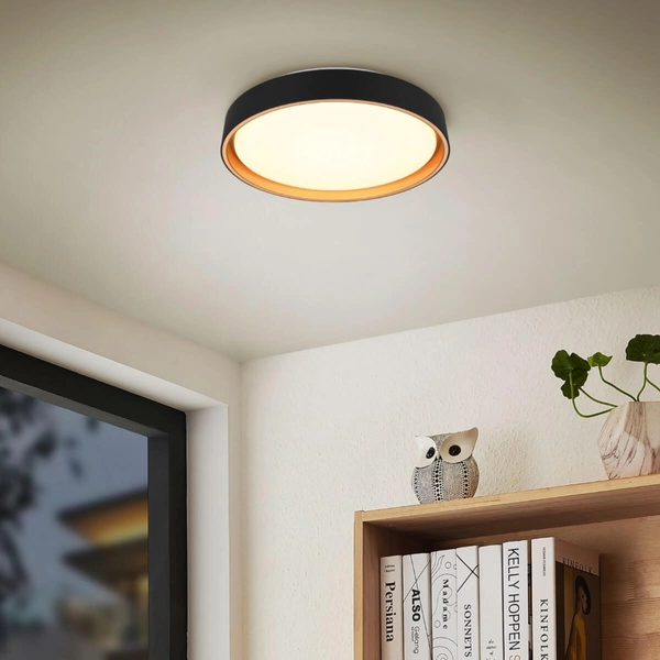 Okrągła lampa sufitowa Felis R64391080 LED 24W 2700-6500K czarny złoty