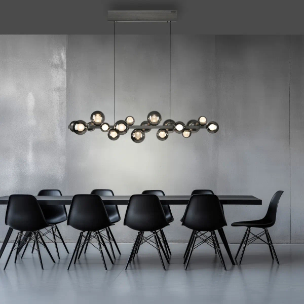 Wisząca lampa E-POPUP czarna przydymiona 2557-15 18xLED 1.8W zmienna barwa
