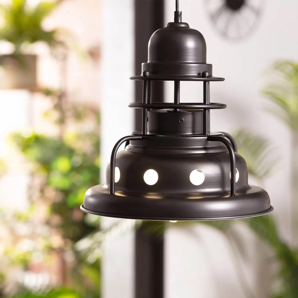 Industrialna lampa wisząca Retro ABR-RRG-E27 Abruzzo metalowa czarny
