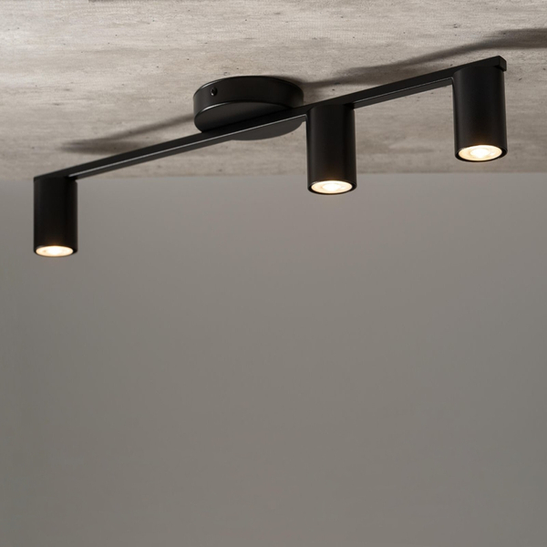Nowoczesne tuby do przedpokoju Sky czarna lampa metalowa