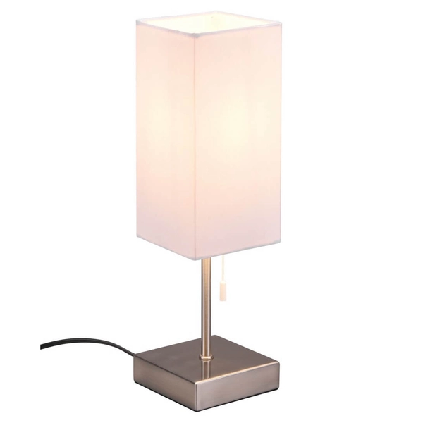 Nocna lampka Ole R51061007 RL Light podłużna do sypialni biała nikiel