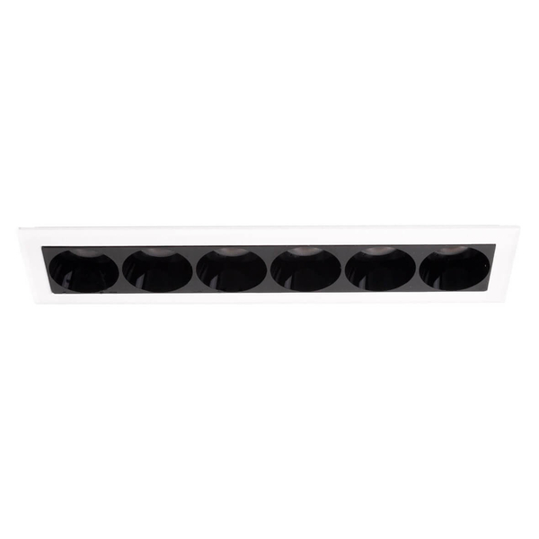 Podtynkowa lampa sufitowa X-LINE H0136 Maxlight LED 8W 3000K prostokąt biały czarny