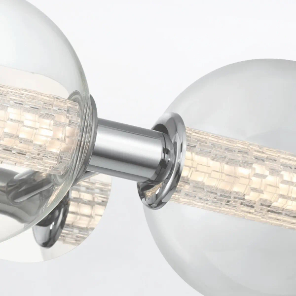 Ścienna lampa Atomo QN-ATOMO-3W-PC LED 13W 3000K IP44 bubble srebrny