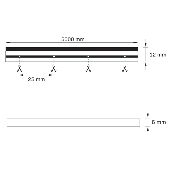 Neonowa taśma LED 23W zielona 315076 Polux 5 metrów 220lm