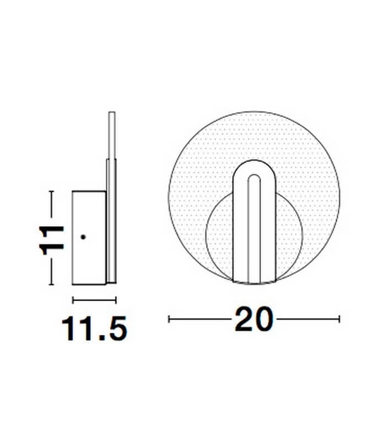 Okrągła lampa ścienna Ceja do sypialni LED 7W 3000K czarna złota