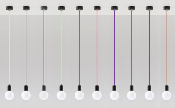 LAMPA wisząca SL.0152 OPRAWKA kabel przewód zwis czarny