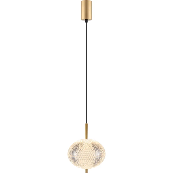 Żebrowana zwisająca lampa Galatea DU31350/6.5W LED 6,5W CCT złota