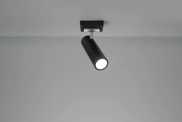 Reflektorek LAMPA sufitowa Direzione SL.0499 Sollux metalowa OPRAWA regulowany SPOT tuba czarna