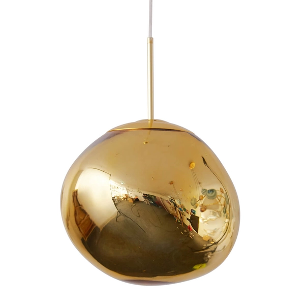 Zwis lampa GLAM MP-1239-380 gold kulka płomienna do sypialni złota