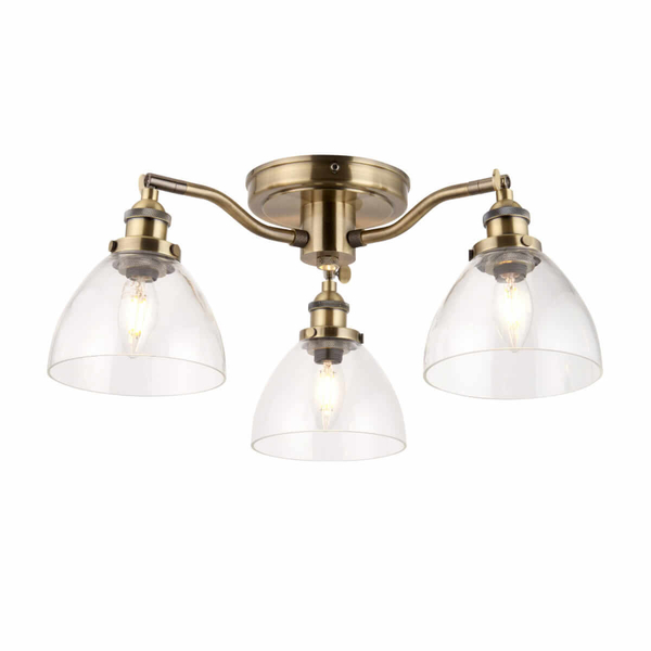 Lampa sufitowa Hansen 97247 Endon mosiądz przezroczysta