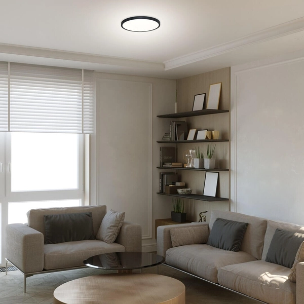 Okrągły plafon do kuchni PAULOS 71072 LED 24W 4000K czarny