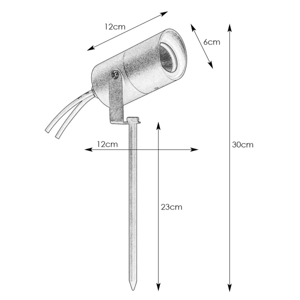 Stojąca lampa ogrodowa Garden 24 LED 6,2W 3000K czarna regulowana