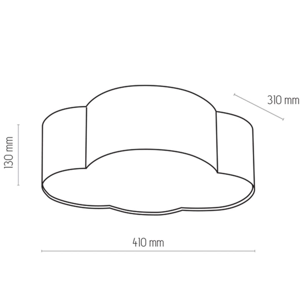 Lampa dziecięca sufitowa Cloud 1533 TK Lighting chmura z tkaniny biała