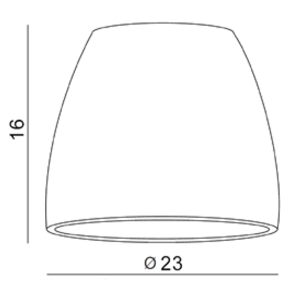 Klosz do lampy Shade Za AZ2594 Azzardo 23 cm tuba aluminium