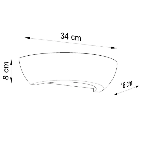 Ceramiczny kinkiet SL.0160 salonowa lampa ścienna biała