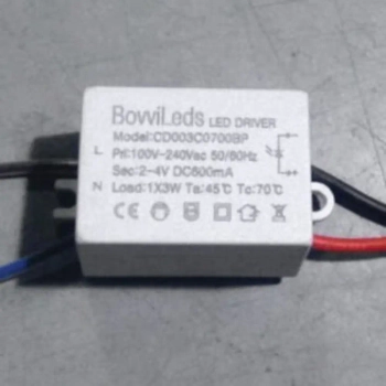 Mini transformator ledowy do lamp wewnętrznych 1600 1x3W 230V biały