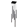 LAMPA wisząca YABU 5530 Shilo metalowa OPRAWA kwadratowy ZWIS sople tuby czarne