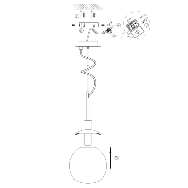 LAMPA wisząca ERICH MOD221-PL-01-G Maytoni szklana OPRAWA kula ZWIS ball miedziany