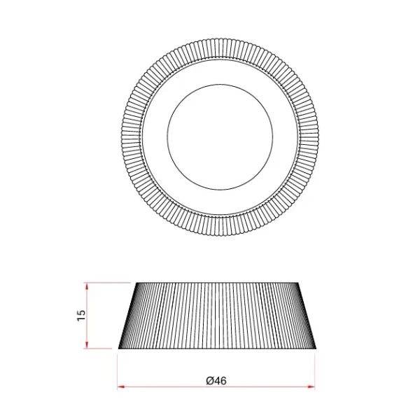 Nowoczesna lampa sufitowa FABIO C0283 biała LED 36W 3000K 46cm