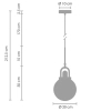 Sypialniana lampa wisząca Pearl SMP0093 Step kula art deco złota