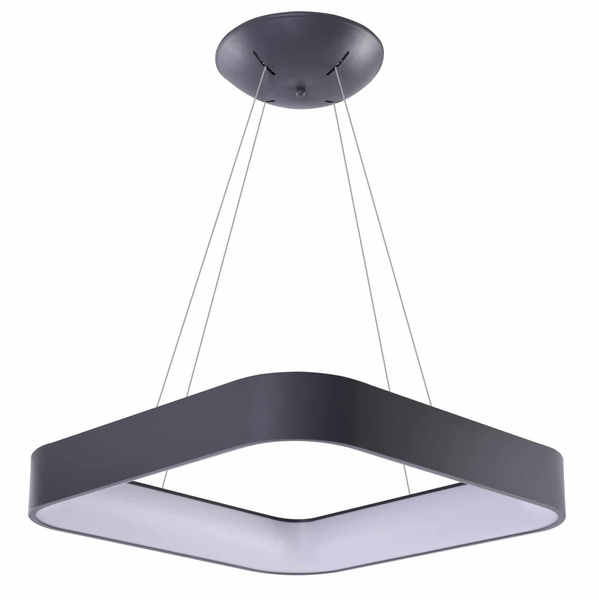Wisząca lampa salonowa Solvent LED 120W z pilotem szara