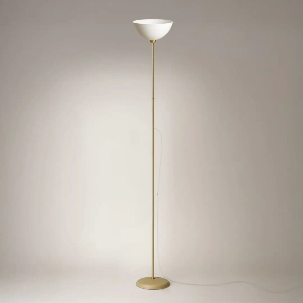 Lampa podłogowa do salonu Zack ML2338 łukowa biały beżowy