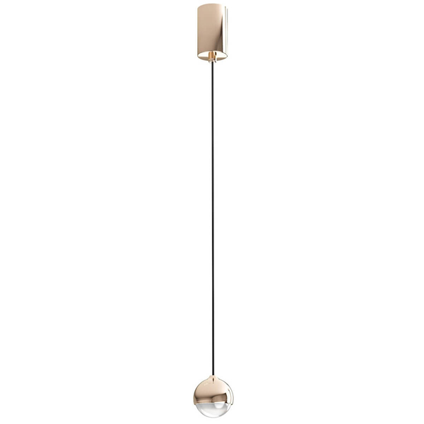 Wisząca lampa glamour Bolicina szklana kula LED 5W 3000K złota