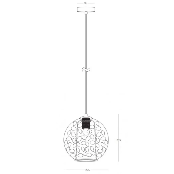 Szklana lampa wisząca 22033 kulista okrągła biała zielona