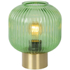 Stojąca LAMPKA nocna MALOTO 45586/20/33 Lucide szklana LAMPA loftowa stołowa zielona mosiądz