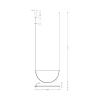 Wisząca lampa VICTORIA czarna P0686 1xLED 30W 3000K geometryczna