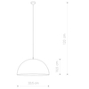Metalowa kopuła wisząca Hemisphere 6367 retro lampa do holu rdzawa