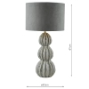 Nocna lampka tkaninowa Lorelai LOR4239 tuba do sypialni szary