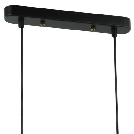 Loftowa LAMPA wisząca SINELLA PND-23231-2-BK+SG Italux prostokątny ZWIS klatka do przedpokoju czarna