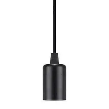 LAMPA wisząca OW-E27 Abigali metalowa OPRAWKA na żarówkę zwis czarny