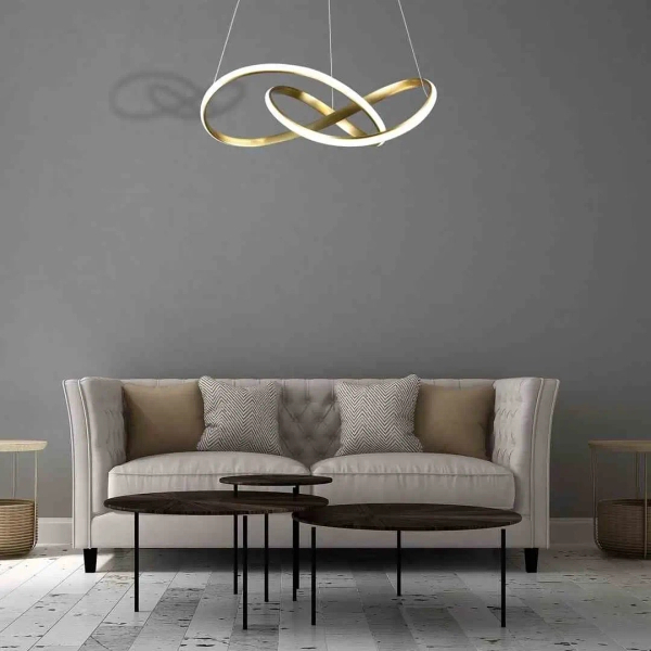 Ringowa lampa wisząca CAPPIO ML6772 LED 36W 4000K do salonu złoty