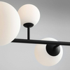 Wisząca lampa do sypialni Dione 1092K1_2 Aldex molekuły szkło czarny