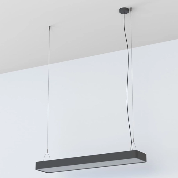 Jadalniana wisząca lampa Soft 7532 Nowodvorski prostokątna grafitowa