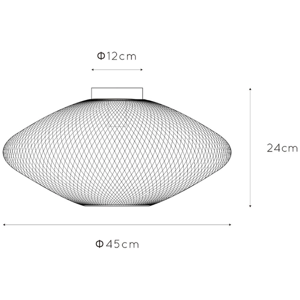Industrialna LAMPA sufitowa MESH 21123/45/02 Lucide loftowa OPRAWA metalowa druciana złota