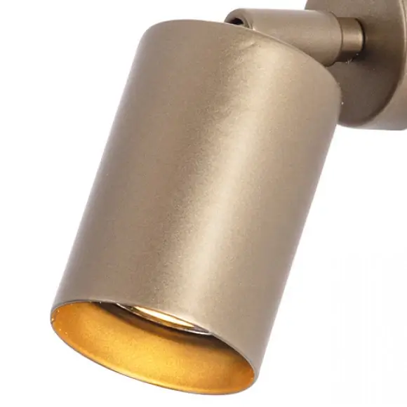 Regulowany kinkiet naścienny 22187 tuba metalowa miedziana