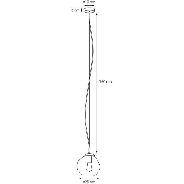 LAMPA wisząca AVIA S 10416115 Kaspa szklana OPRAWA zwis bursztynowy