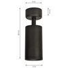 Spot LAMPA sufitowa MICA ML6088 + ML6093 Milagro metalowa OPRAWA tuba + pierścień czarny chrom