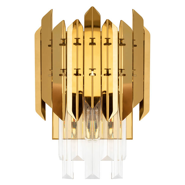 Pałacowa lampa ścienna Majestic MSE010100365 Moosee metalowa złota