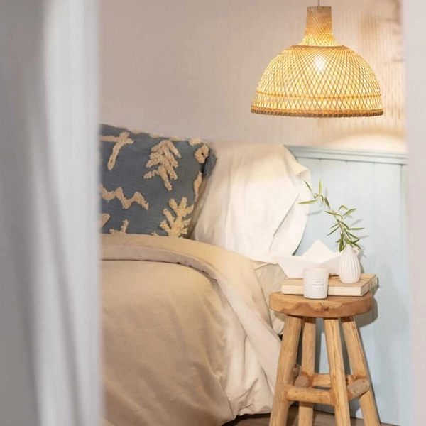 Pleciona lampa bambusowa Boho ABR-NLW29-BH-E27 Abruzzo wisząca naturalny