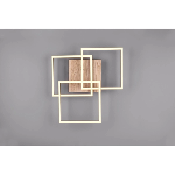 Kwadratowa lampa sufitowa CHOROS DL135-62883 LED 27W 2700 - 6000K drewniany